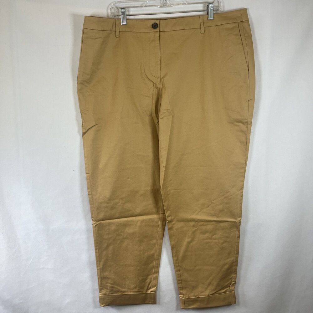 Wildfang The Essential Trouser Chino Pants Camel Brown NWT